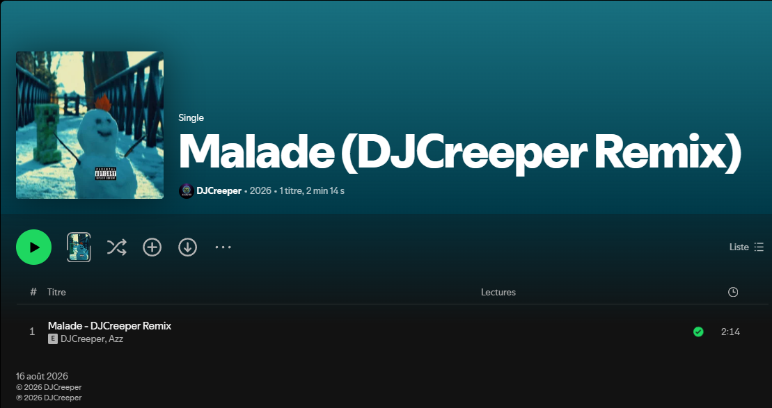 Capture d’une sortie musicale DJCreeper